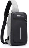 Redlemon Mini Mochila Antirrobo Impermeable con Puerto USB para Power Bank, Espacio para Notebook o Tablet, Múltiples Compartimentos,Casual, Ligera, Cómoda, Multifuncional