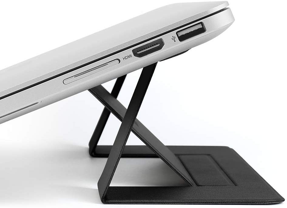 memumi Invisible Soporte Portátil Ajustable para Laptop, Soporte Adhesivo para Laptop Stand Compatible con MacBook, Air, Pro, tabletas y computadoras portátiles de hasta 15.6" (Negro)