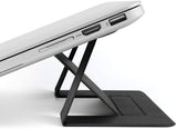 memumi Invisible Soporte Portátil Ajustable para Laptop, Soporte Adhesivo para Laptop Stand Compatible con MacBook, Air, Pro, tabletas y computadoras portátiles de hasta 15.6" (Negro)