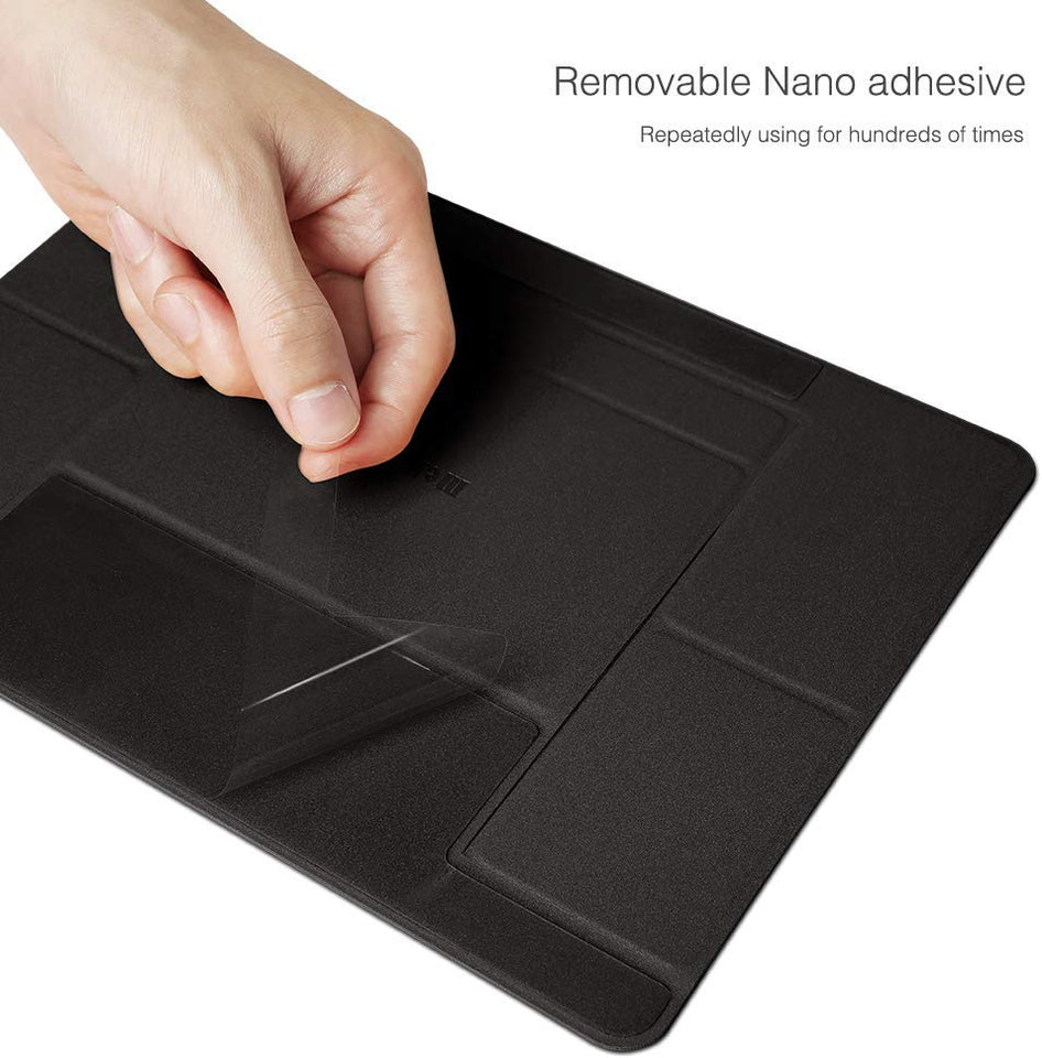 memumi Invisible Soporte Portátil Ajustable para Laptop, Soporte Adhesivo para Laptop Stand Compatible con MacBook, Air, Pro, tabletas y computadoras portátiles de hasta 15.6" (Negro)