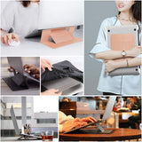 memumi Invisible Soporte Portátil Ajustable para Laptop, Soporte Adhesivo para Laptop Stand Compatible con MacBook, Air, Pro, tabletas y computadoras portátiles de hasta 15.6" (Negro)