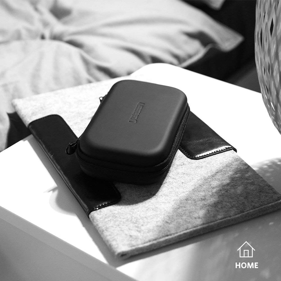 UGREEN Funda de Disco Duro Externo 2.5" Estuche EVA Neopreno con Cierre Cremallera y Bolsillos Compartimentos con Malla, Western Digital, Seagate, Toshiba HD, Cables, Tarjetas SD/TF, Memoria USB