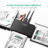 UGREEN Adaptador IDE USB 3.0 a Sata IDE Disco Duro Convertidor Combo para 2.5" 3.5" IDE SATA SSD Disco Duro Discos con 12V 2A Adaptador de Alimentación y USB 3.0 Cable para computadora Portátil