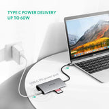 UGREEN Hub USB C 3.1 Adaptador, USB Tipo C a 4K HDMI, RJ45 1000Mbps RJ45, Power Delivery 100W, Lector Tarjeta SD/TF, 3 Puertos USB 3.0 para Macbook Air 2018 Macbook Pro, Dell XPS, Asus Zenbook, Huawei