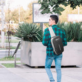 Redlemon Mini Mochila Antirrobo Impermeable con Puerto USB para Power Bank, Espacio para Notebook o Tablet, Múltiples Compartimentos,Casual, Ligera, Cómoda, Multifuncional