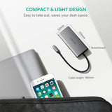 UGREEN Hub USB C 3.1 Adaptador, USB Tipo C a 4K HDMI, RJ45 1000Mbps RJ45, Power Delivery 100W, Lector Tarjeta SD/TF, 3 Puertos USB 3.0 para Macbook Air 2018 Macbook Pro, Dell XPS, Asus Zenbook, Huawei