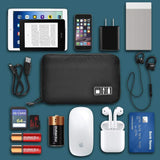Rybron Organizador de Cables de Viaje, Accesorios de electrónica portátil Estuches para Discos Duros, Cables de Carga, Cargador USB, Negro