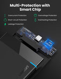 UGREEN Carcasa de Disco Duro, Caja de Disco Duro USB 3.1 Gen 2 Tipo C con UASP Integrado, Compatible con 2.5'' HDD SSD SATA I/II/III de 7mm 9.5mm, PS3/PS4, Xbox, 6TB MAX con 50CM Cable Extraíble