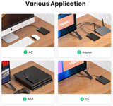 UGREEN Carcasa de Disco Duro, Caja de Disco Duro USB 3.0 con UASP Integrado, Compatible con 2.5'' HDD SSD SATA I/II/III de 7mm 9.5mm, 6TB MAX con 30CM Cable Extraíble