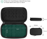 UGREEN Funda de Disco Duro Externo 2.5" Estuche EVA Neopreno con Cierre Cremallera y Bolsillos Compartimentos con Malla, Western Digital, Seagate, Toshiba HD, Cables, Tarjetas SD/TF, Memoria USB