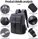 EUATEO Mochila para computadora de la Universidad 2019 de 16 Pulgadas, Trabajo, Estudio, Viaje, Exterior, Mochila Impermeable para Hombres y Mujeres (Gray)