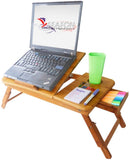 SEAFON Mesa De Bambú Con Ventilador Cooler Para Laptop De 10 - 16 pulgadas