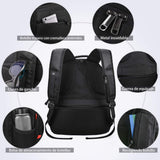Mochila para Portatil Mochila Laptop Impermeable Mochila al Aire Libre Mochila Antirrobo Mochila de Estudiante Universitario de Viaje con Puerto de Carga USB 17 Pulgadas Hombres Mujer Negro