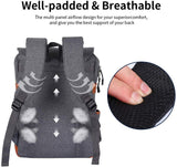 TUQI Mochila para Laptop Computadora Portátil para Empresas, Mochila de Viaje Casual Business College Mochila para Hombres, Mujeres, Trabajo, Macbook, Tableta (Gris)