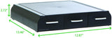 Mind Reader 'Perch' Organizador de escritorio y soporte para monitor, computadora, laptop, IMac, Negro