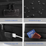 RedLemon Mochila Backpack Antirrobo De Lujo con Candado, Múltiples Compartimentos para Laptop de 15” y Tablet, Puerto USB Integrado, Impermeable, Diseño Moderno Elegante Minimalista, Ergonómica