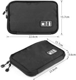 Rybron Organizador de Cables de Viaje, Accesorios de electrónica portátil Estuches para Discos Duros, Cables de Carga, Cargador USB, Negro