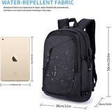 Mochila antirrobo,DOXUNGO Mochila para portátil Unisex con bloqueo con contraseña y puerto de carga USB Interfaz y puerto para audífonos,Mochila Daypack Impermeable hasta 15.6 pulgadas(Negro)