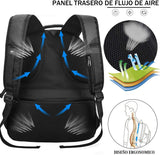 Mochila para Portatil Mochila Laptop Impermeable Mochila al Aire Libre Mochila Antirrobo Mochila de Estudiante Universitario de Viaje con Puerto de Carga USB 17 Pulgadas Hombres Mujer Negro