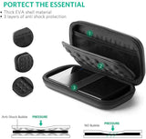 UGREEN Funda de Disco Duro Externo 2.5" Estuche EVA Neopreno con Cierre Cremallera y Bolsillos Compartimentos con Malla, Western Digital, Seagate, Toshiba HD, Cables, Tarjetas SD/TF, Memoria USB