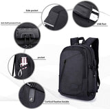 Mochila antirrobo,DOXUNGO Mochila para portátil Unisex con bloqueo con contraseña y puerto de carga USB Interfaz y puerto para audífonos,Mochila Daypack Impermeable hasta 15.6 pulgadas(Negro)