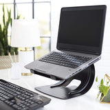 Amazon Basics Base de Aluminio para computadora portátil, Negro