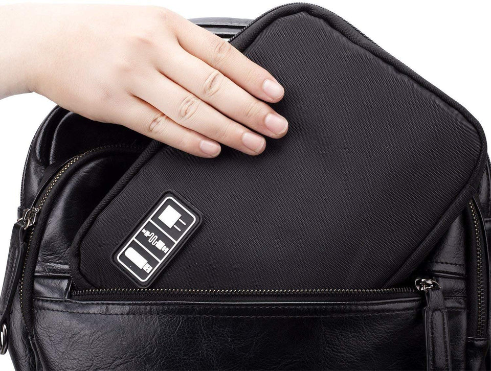 Rybron Organizador de Cables de Viaje, Accesorios de electrónica portátil Estuches para Discos Duros, Cables de Carga, Cargador USB, Negro