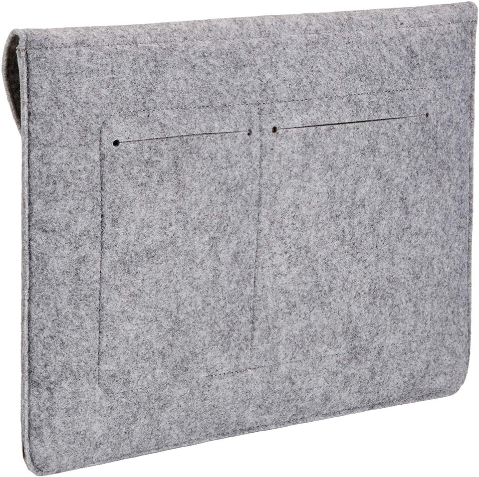 Amazon Basics Funda para portátil de 13", Fieltro, Gris Claro
